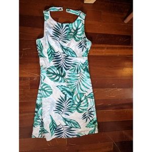 Tommy Bahama Palm-print halter dress